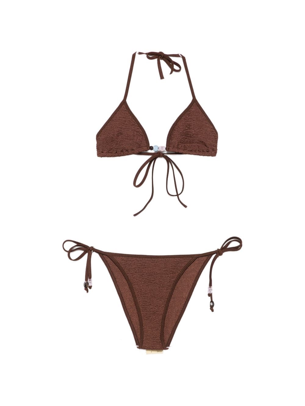 HUNZA G Gina Beaded Bikini Set