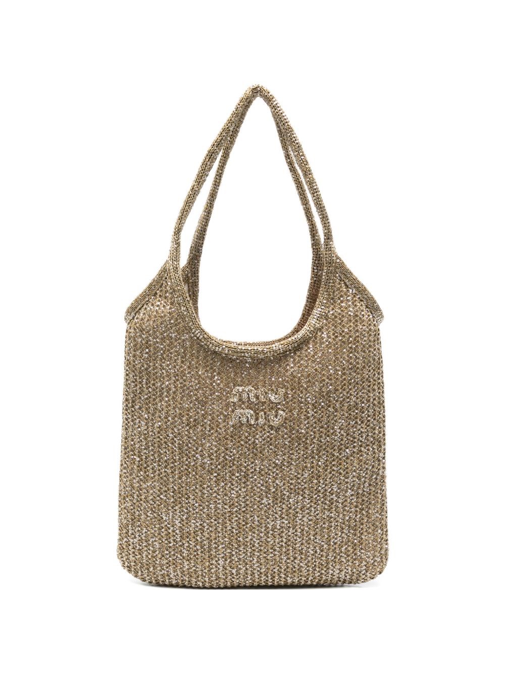 Miu Miu Ivy Sequined Net Shoulder Bag
