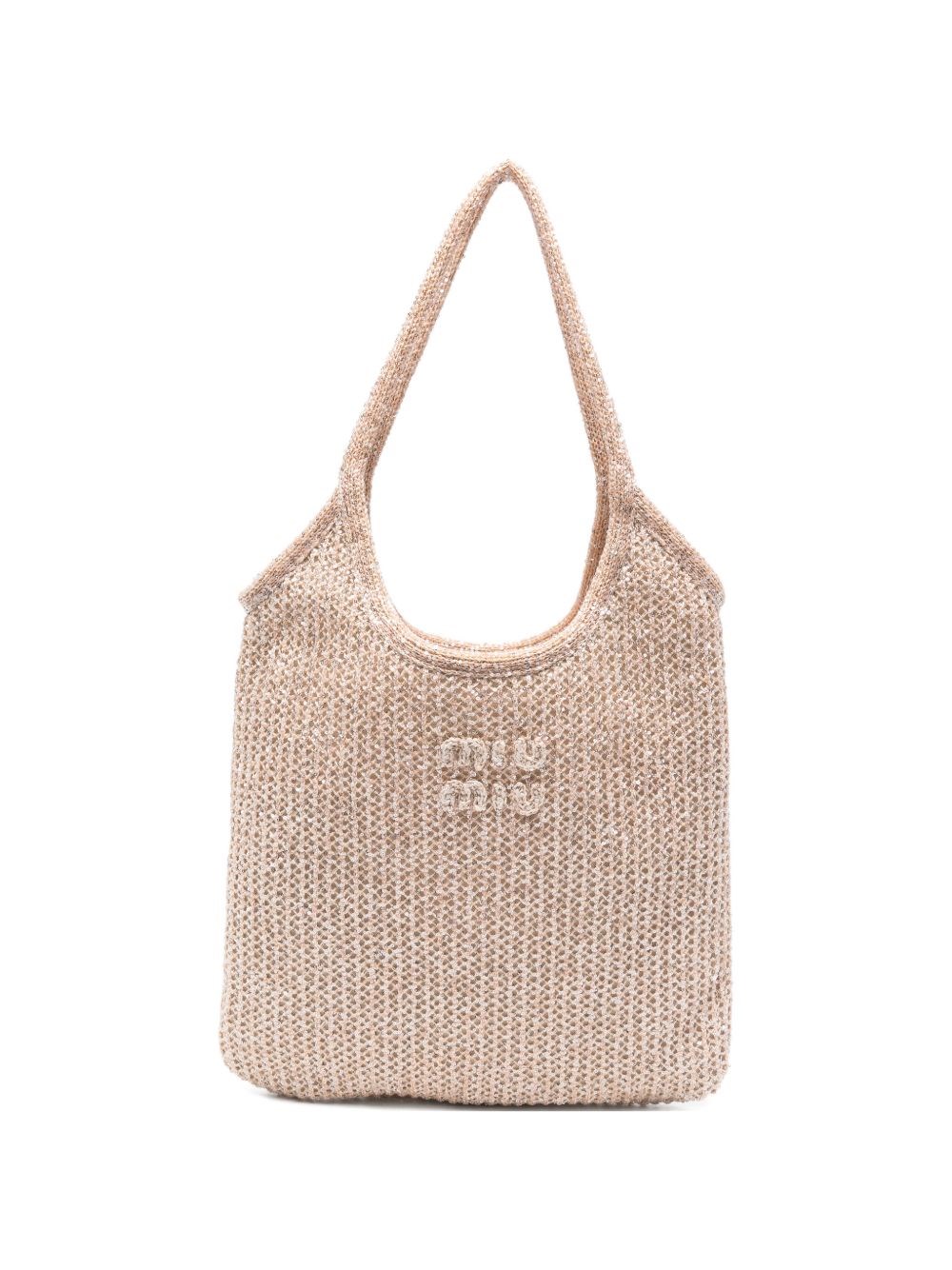 Miu Miu Ivy Sequined Net Shoulder Bag