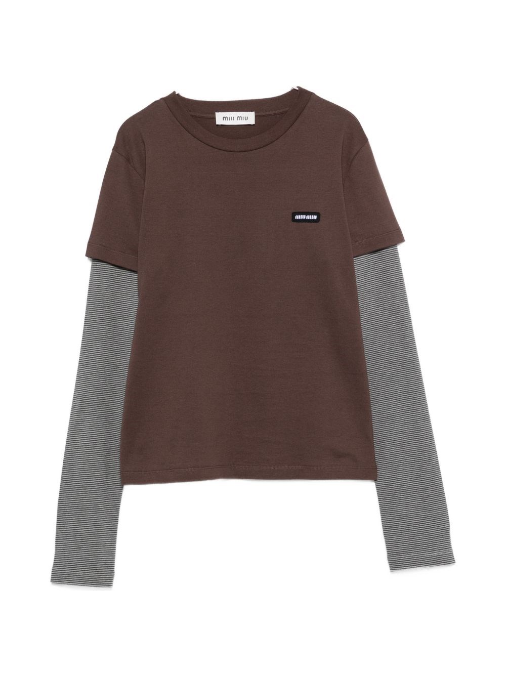 Miu Miu Layered Cotton T-Shirt