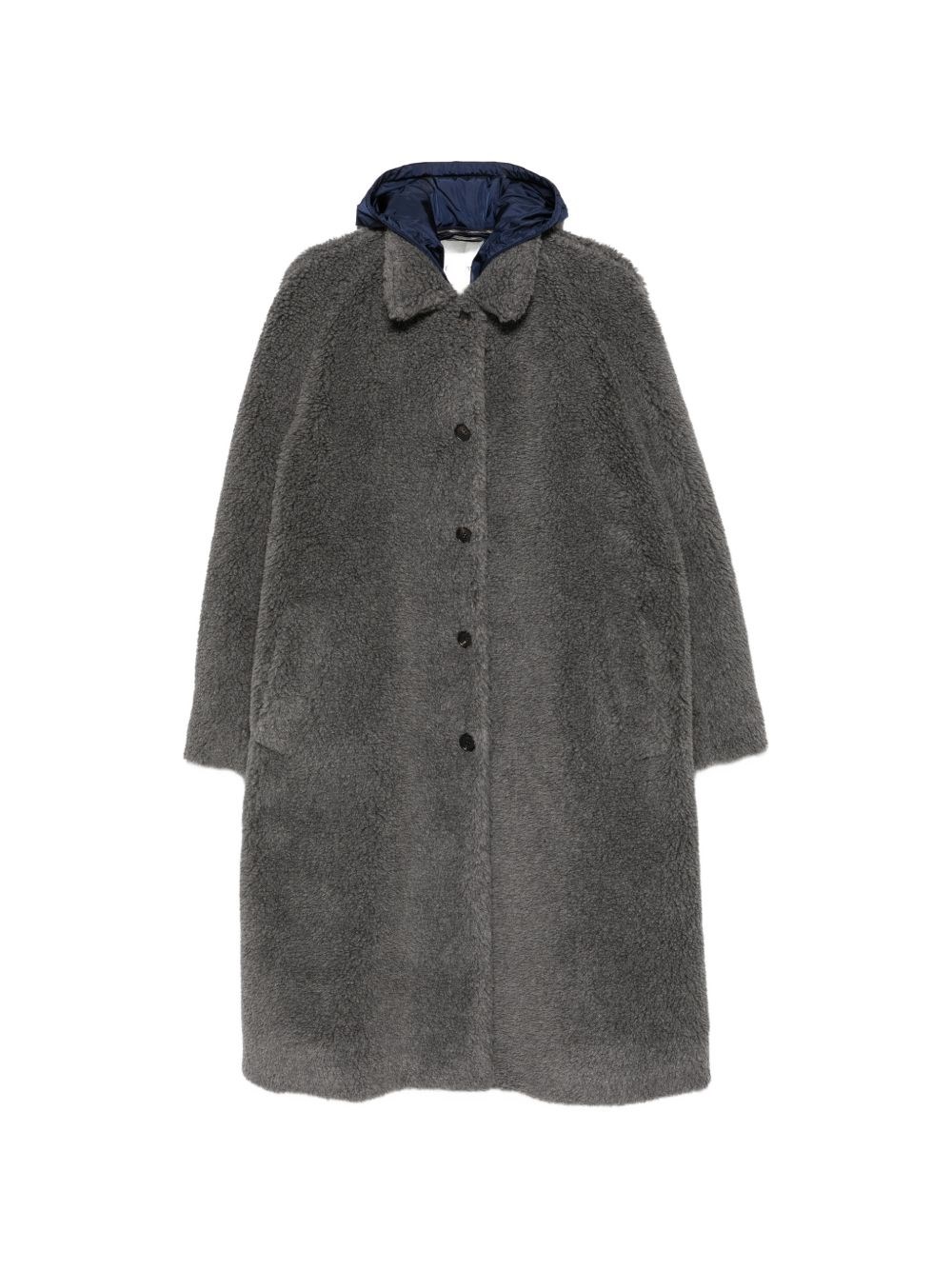 Slate Mantel aus Gewebe in Shearling-Optik