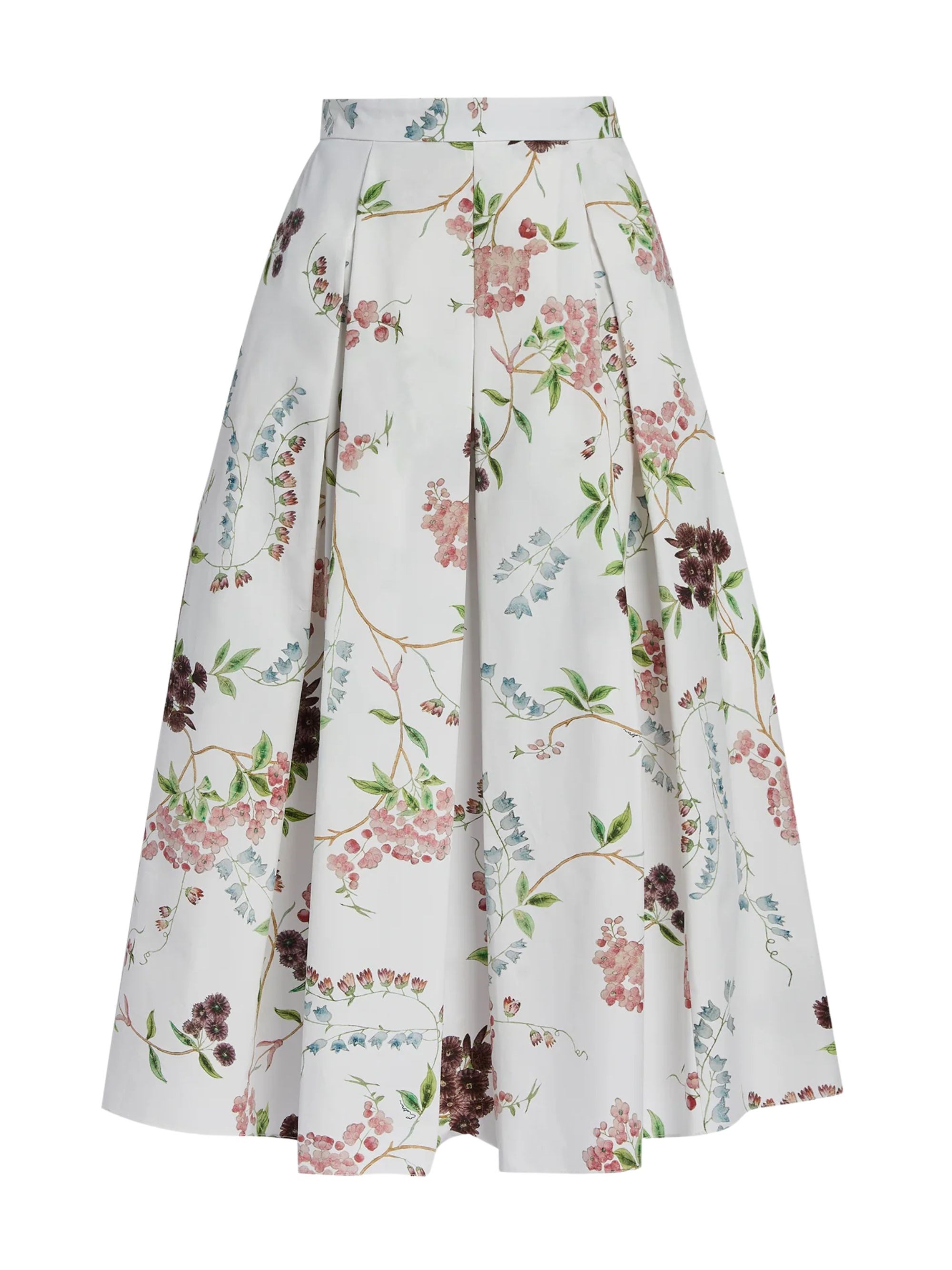 Erdem Floral Print Midi Skirt