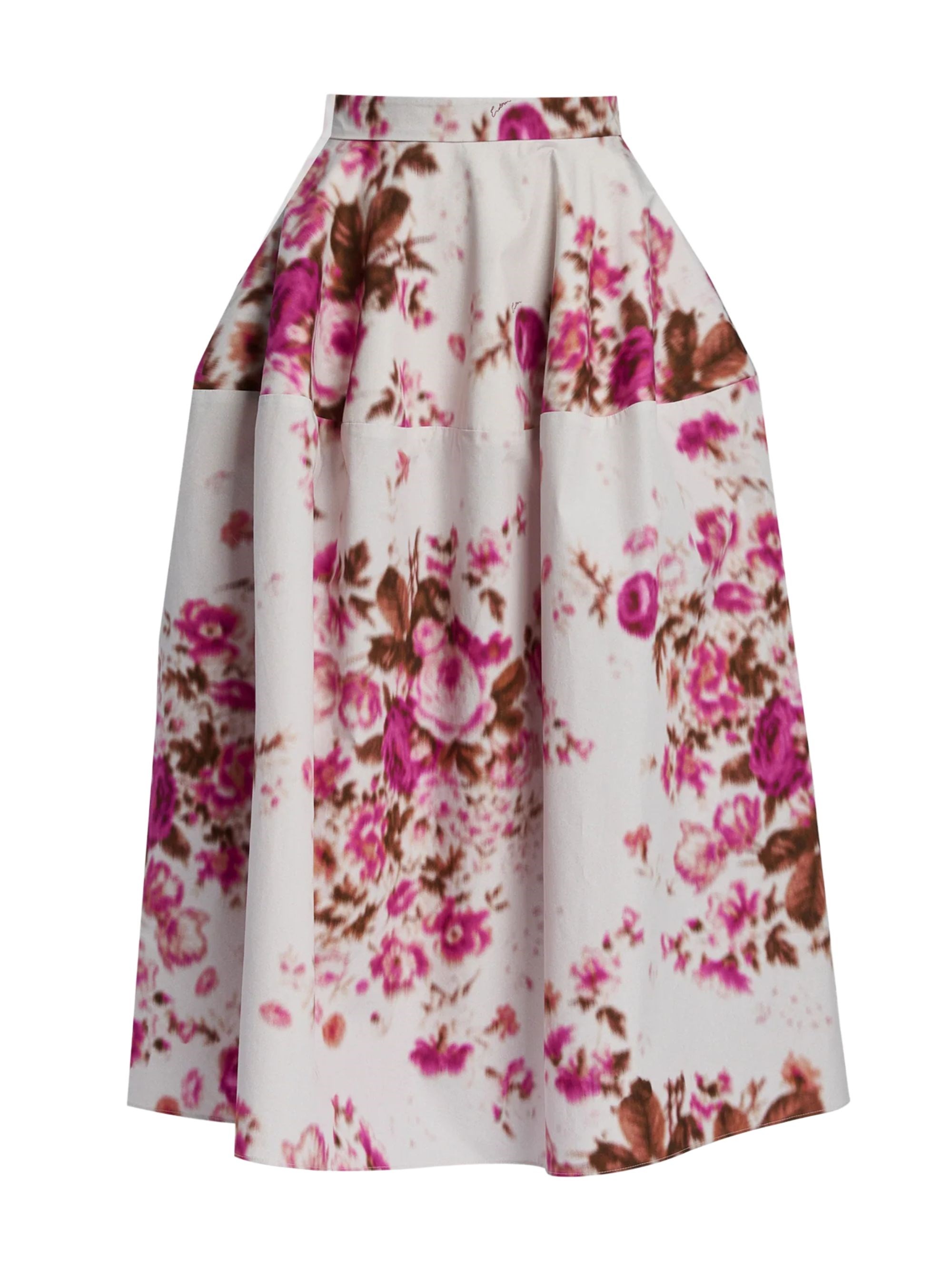 Erdem Floral Print Midi Skirt