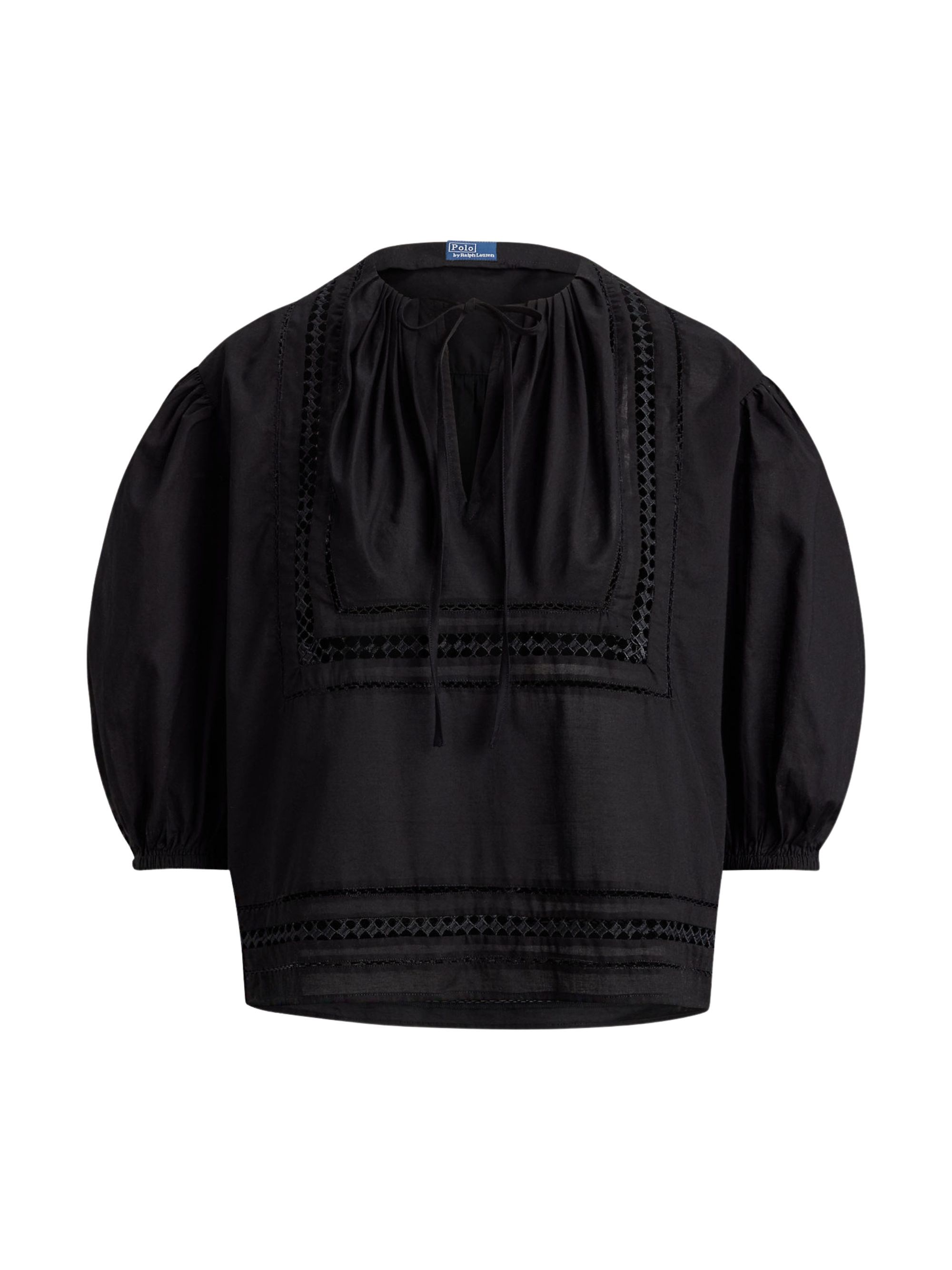 Polo Ralph Lauren Cotton Blouse In Black