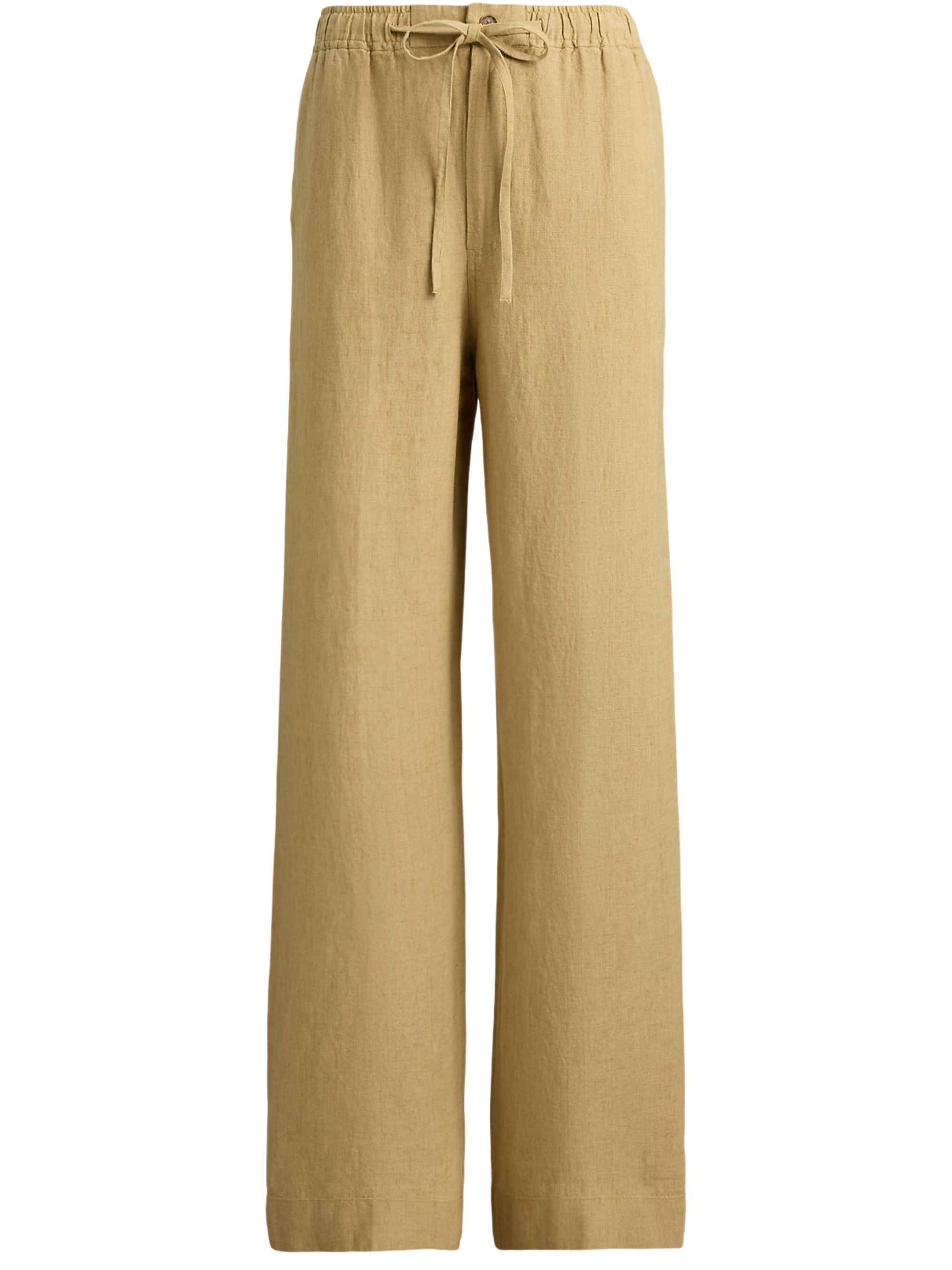 Polo Ralph Lauren Linen Trousers In Sand