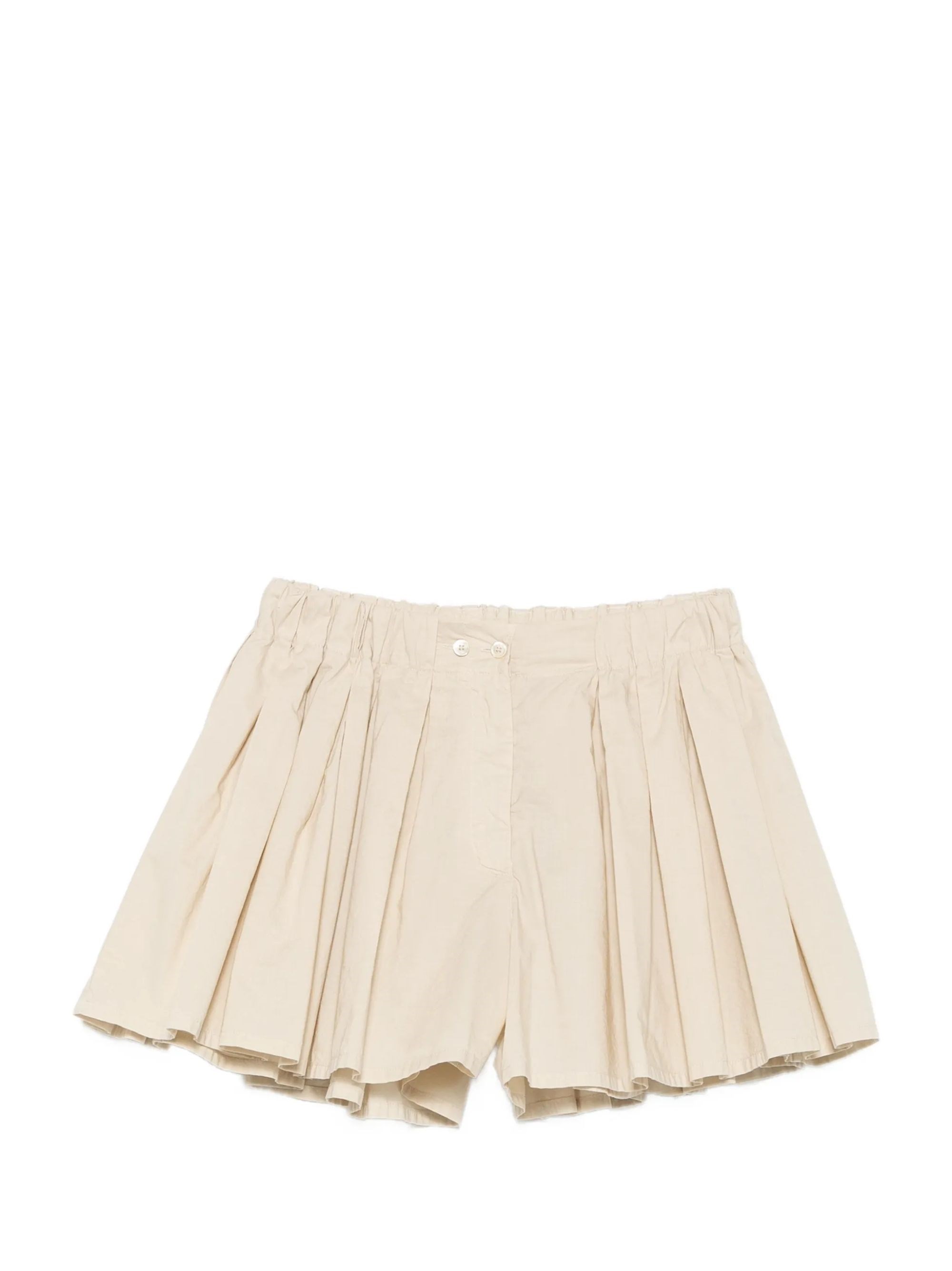 Jucca Pleated Short Skirt In Brown