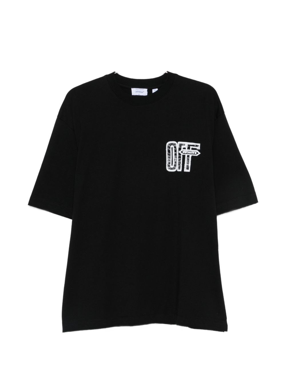 Off White T-Shirt In Cotone Motion Arrow Skate