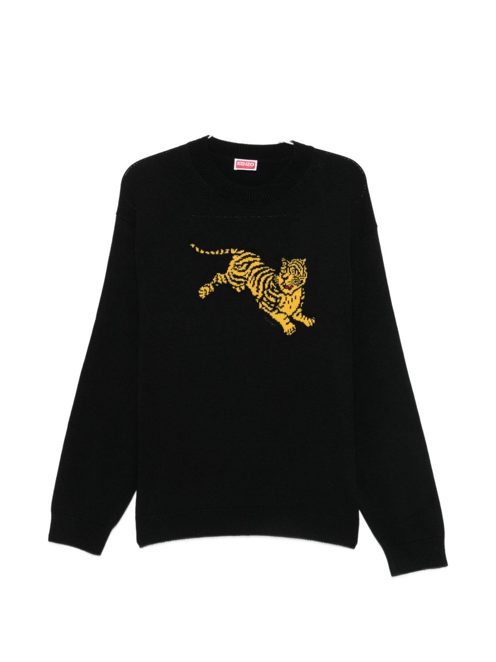 Kenzo Tiger Intarsia Sweatshirt — Black