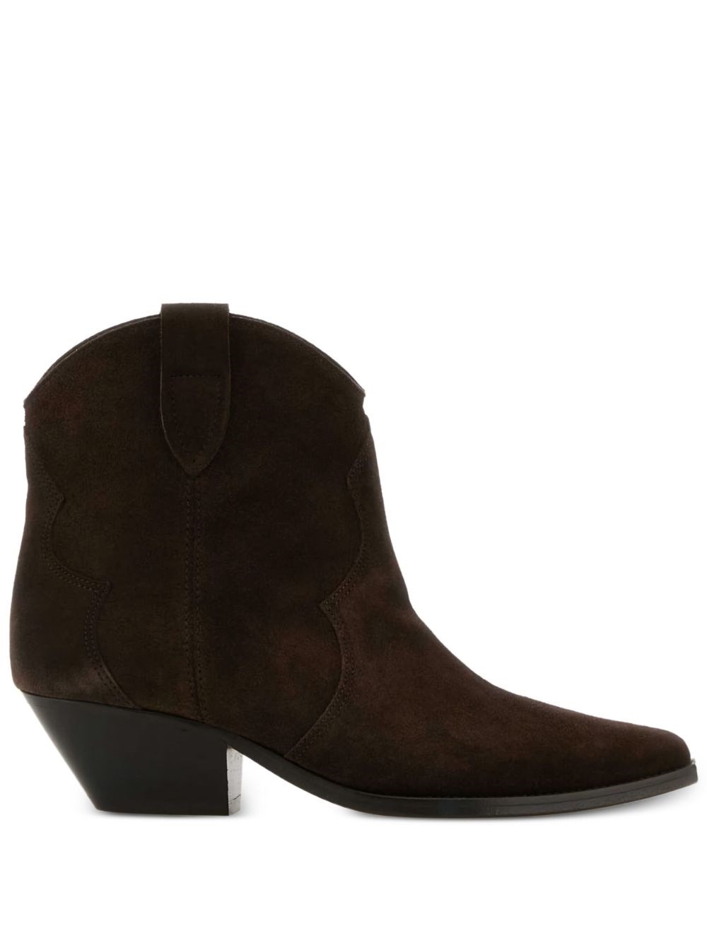 Cowboystiefel Dewina aus Veloursleder in Schokobraun