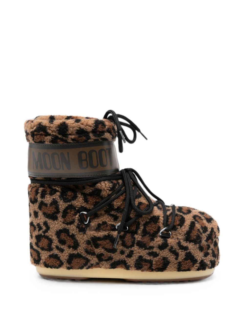 Icon Low Leopard Print Snow Boots