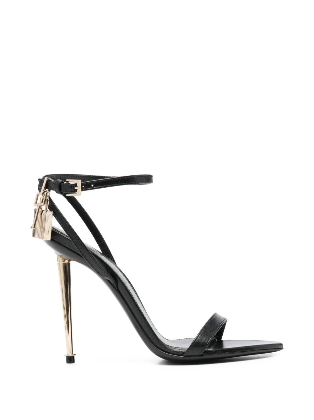 Tom Ford Padlock Leather Heel Sandals