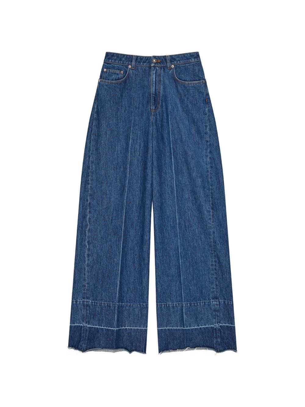 Givenchy Wide-leg Denim Cotton Jeans In Blue