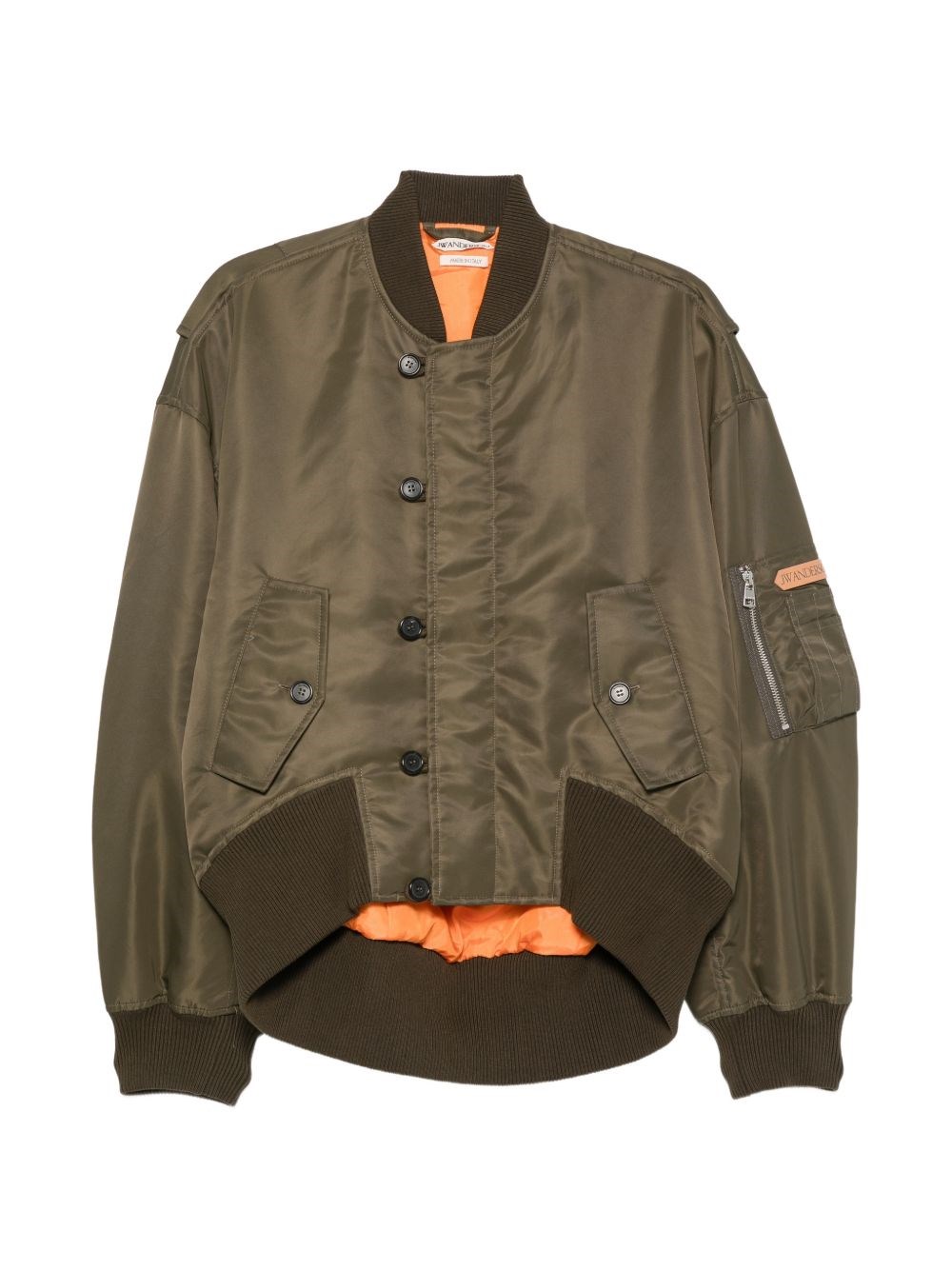 Nylon Oversized Bomber Jacket