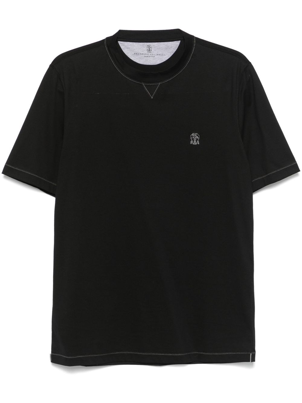 Brunello Cucinelli Logo Cotton T-Shirt