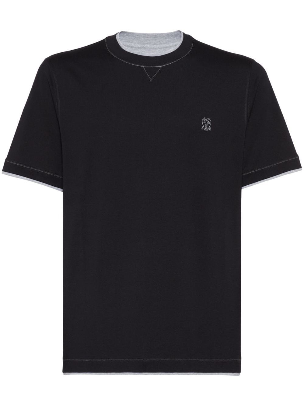 Brunello Cucinelli Logo Cotton T-Shirt
