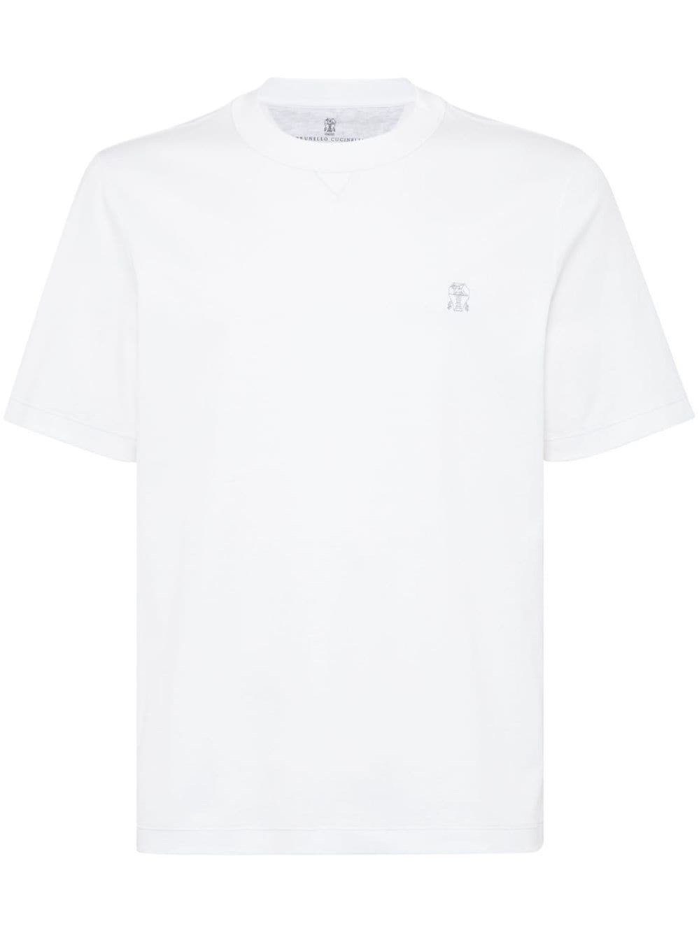 Brunello Cucinelli Logo Cotton T-Shirt