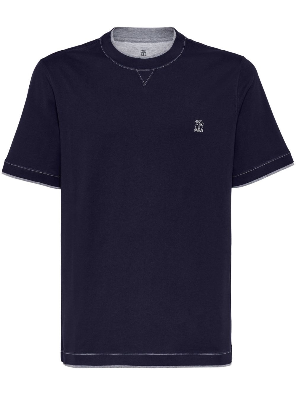 Brunello Cucinelli Logo Cotton T-Shirt