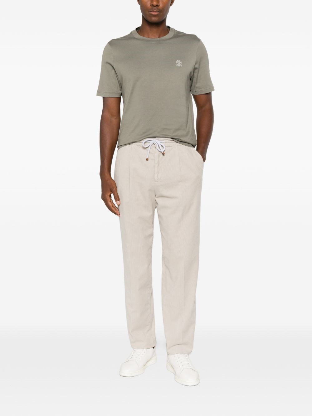 Brunello Cucinelli Logo Cotton T-Shirt