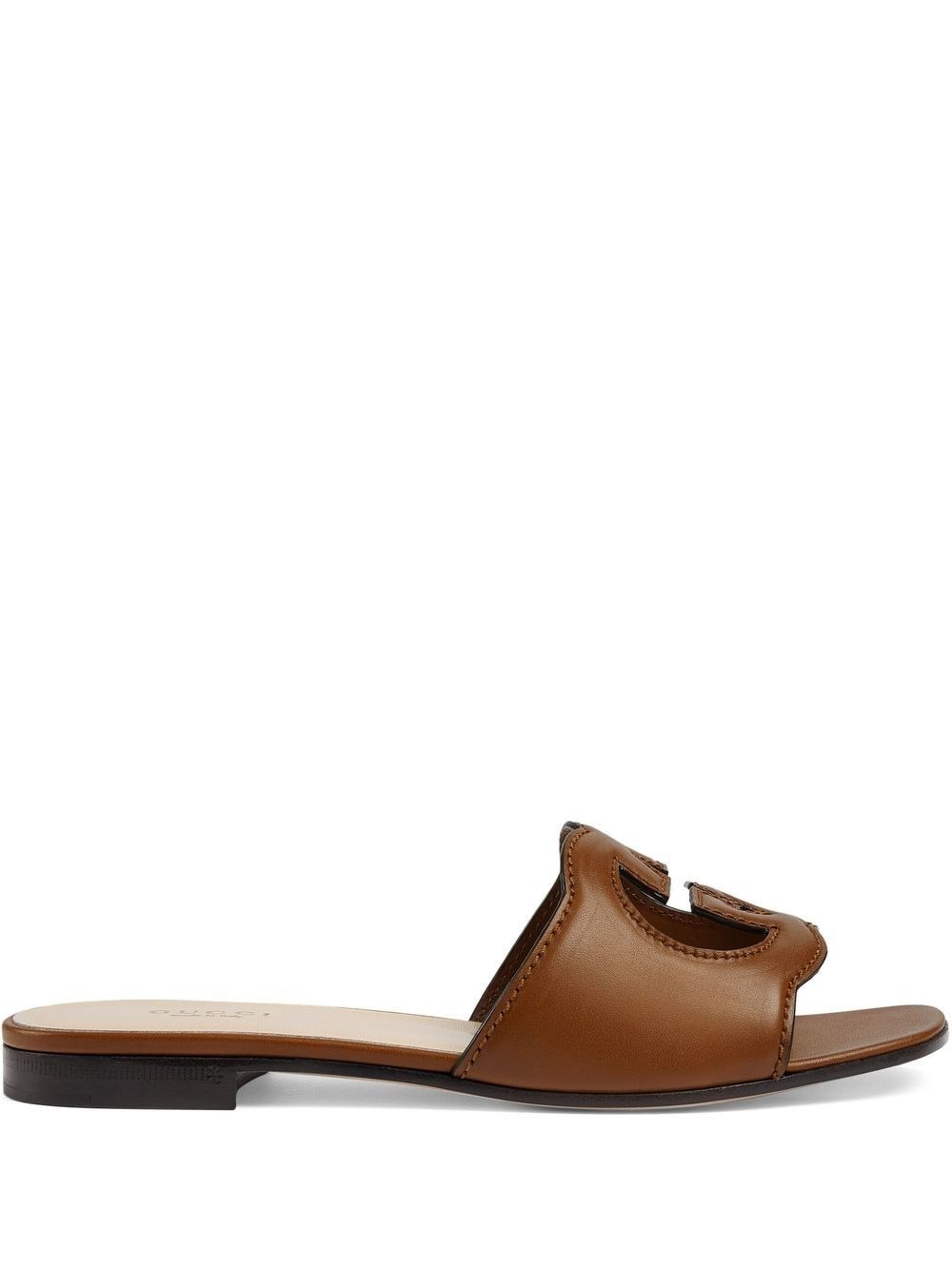 Gucci Leather Flat Sandals