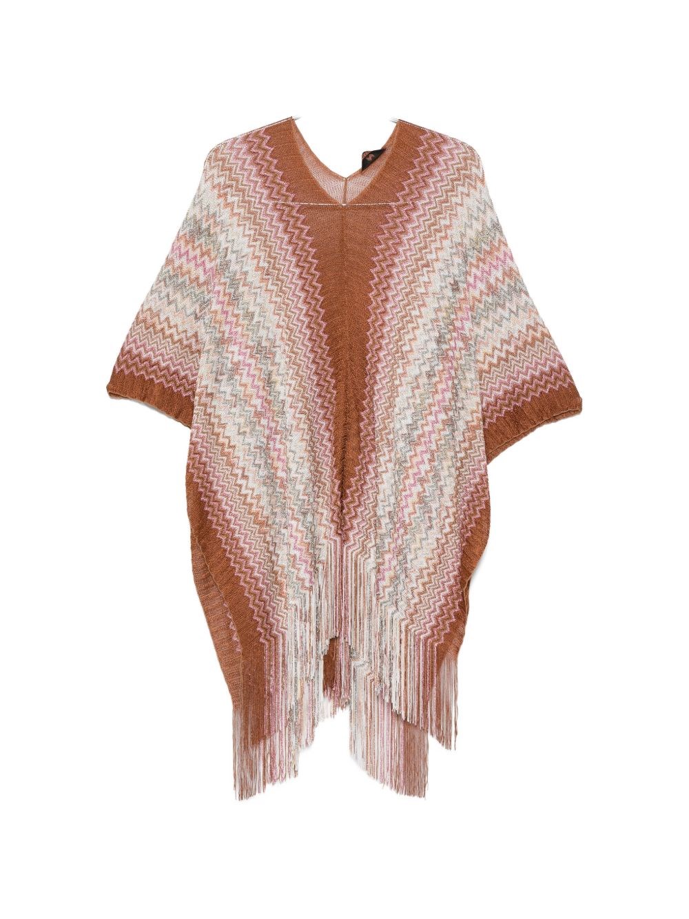 Missoni Short Poncho In Brown