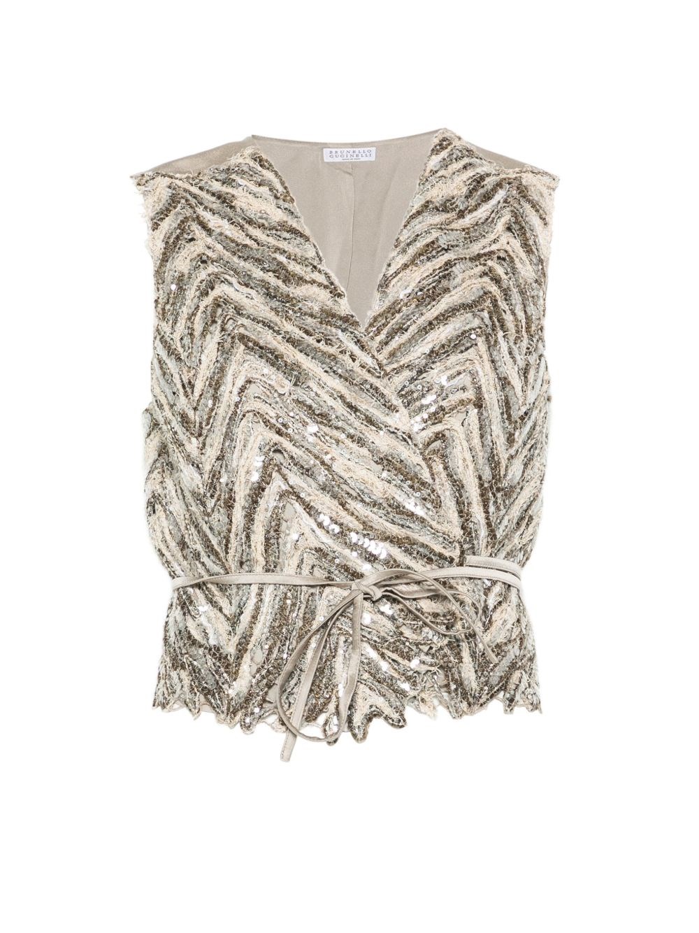 Brunello Cucinelli Embroidered Silk Vest