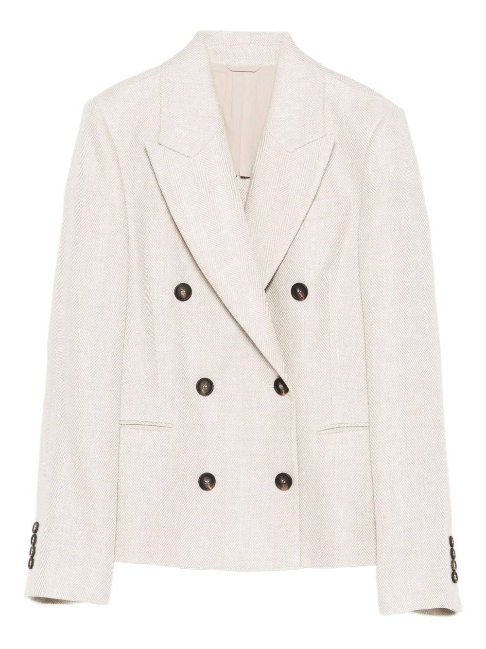Brunello Cucinelli Linen Double-Breasted Jacket