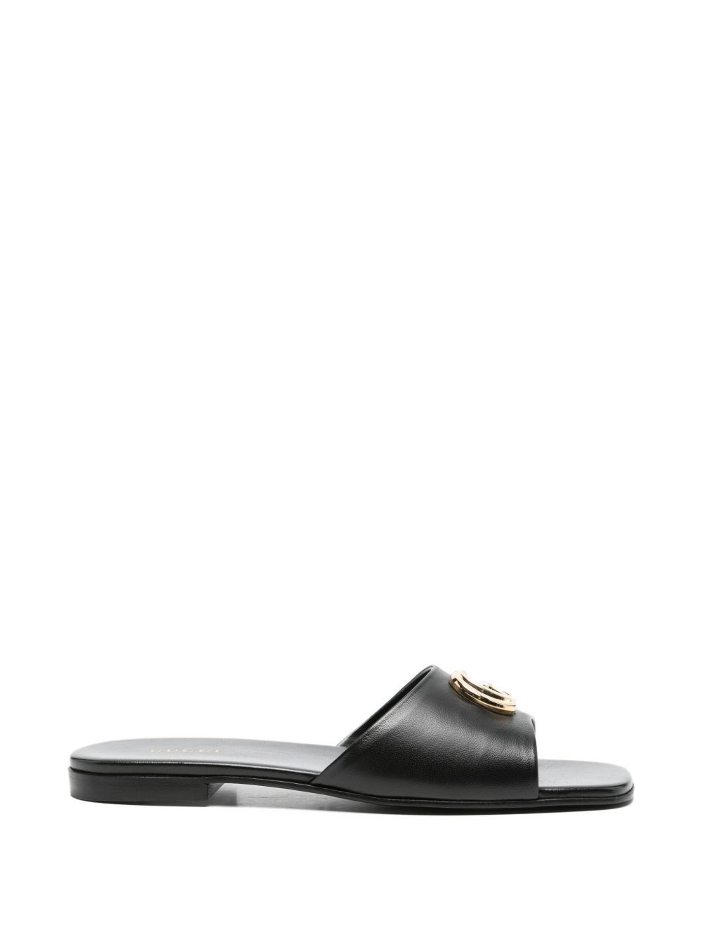Gucci Gg Marmont Leather Flat Sandals