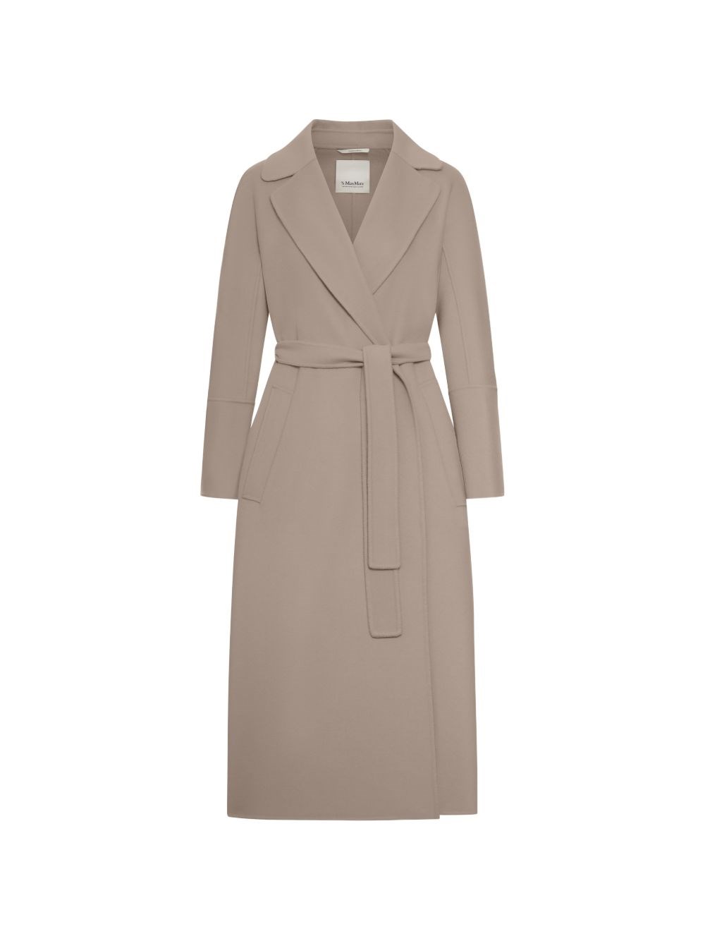 S Max Mara Wool Long Coat In Grey