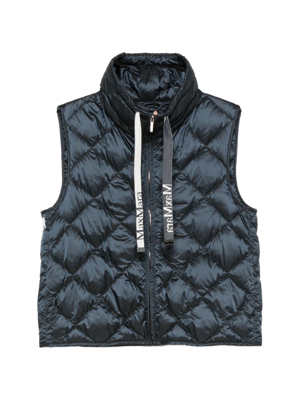 Max Mara The Cube Quilted Down Vest In Blue