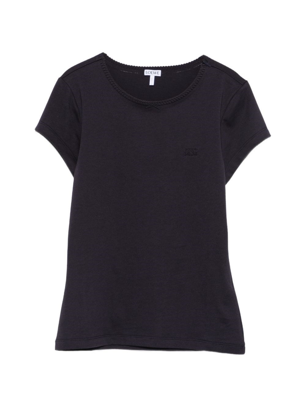 Debossed Small Fit T-shirt in Navy Blue