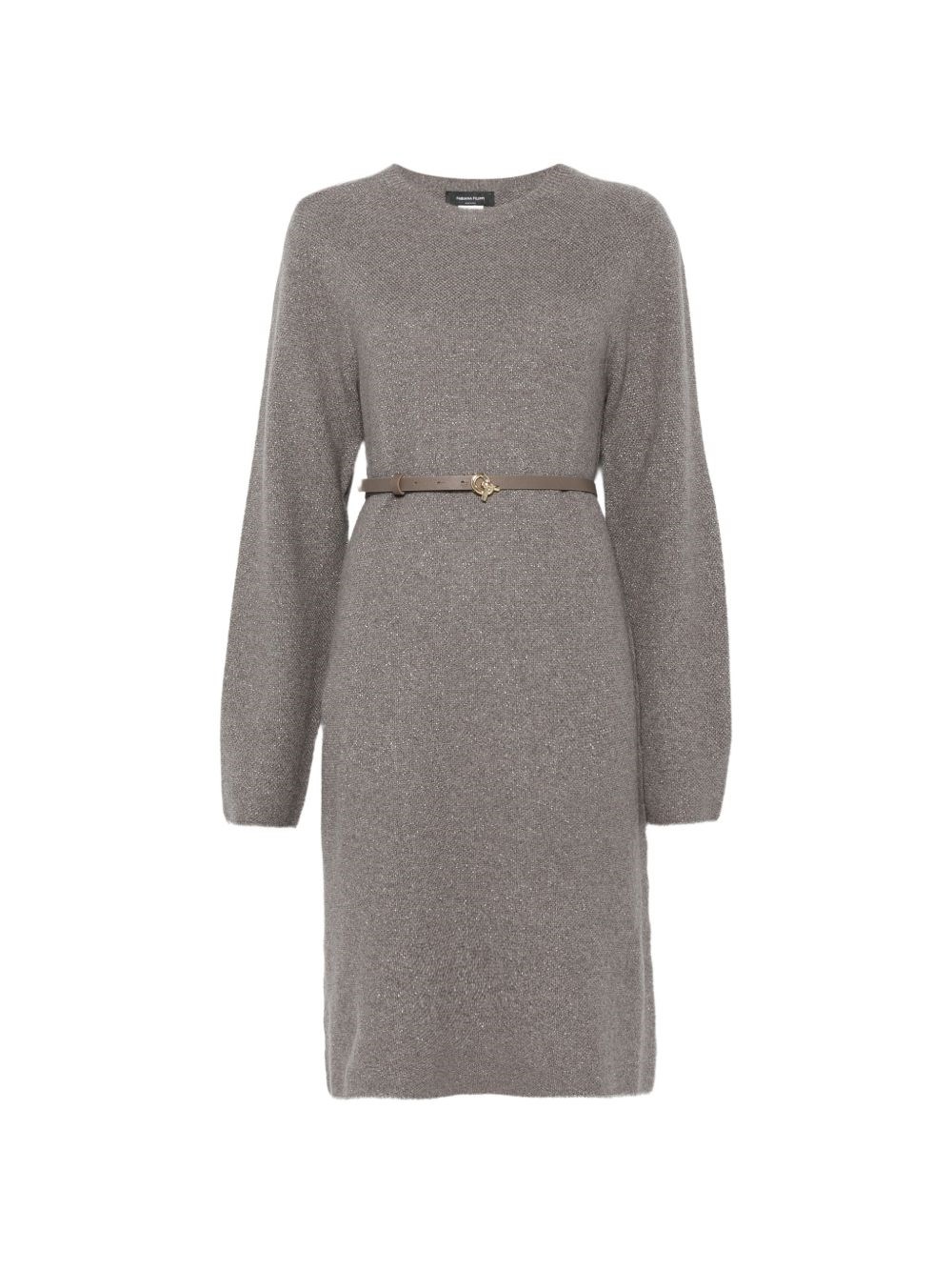 Fabiana Filippi , Knitted Dresses, Female, Brown, S, Wool Blend Midi Dress - Image 2