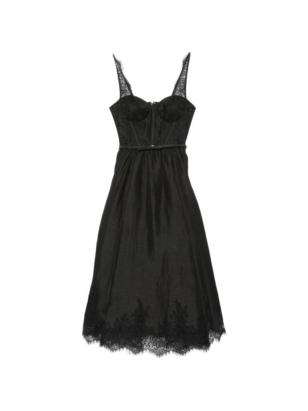 Zimmermann Valiant Silk And Linen Midi Dress