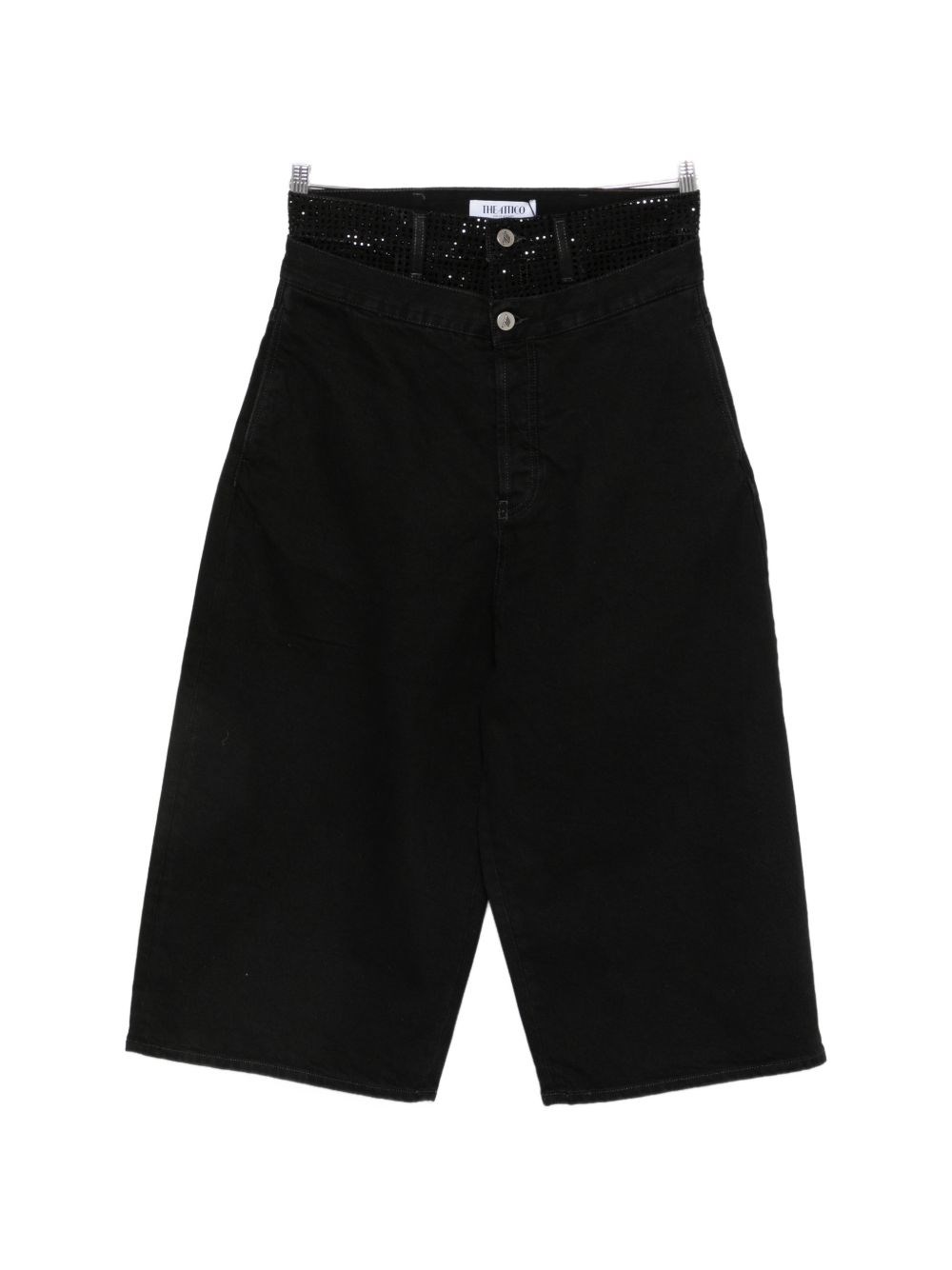 The Attico Denim Cotton Bermuda Shorts