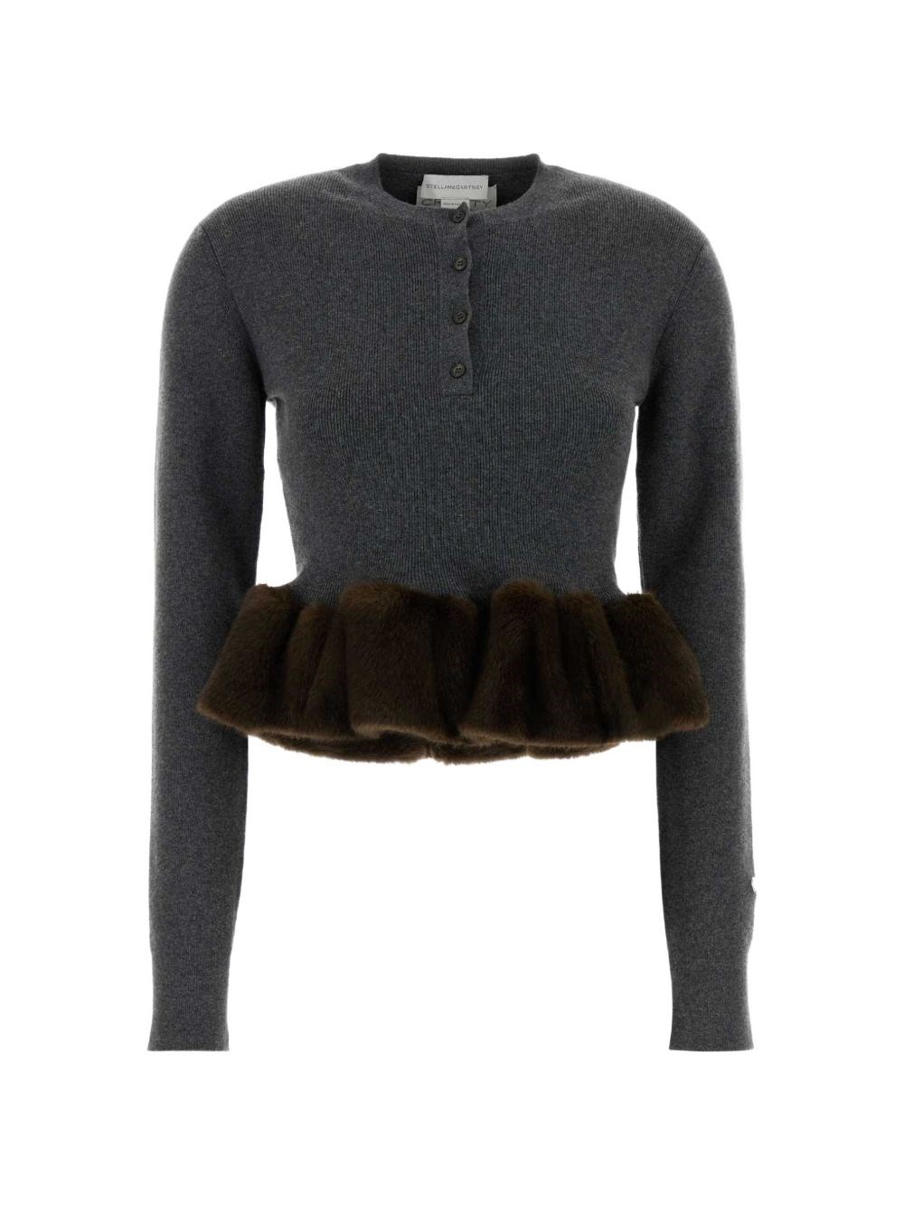 Stella McCartney Faux-Fur Detail Wool Sweater
