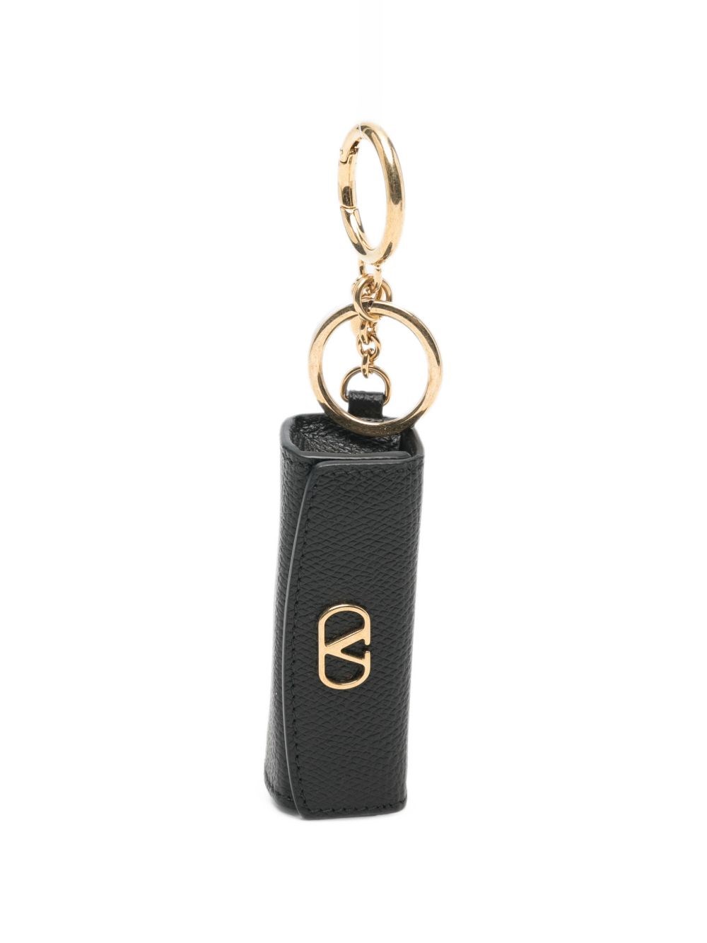 Valentino Garavani Vlogo Signature Leather Lipstick Keychain