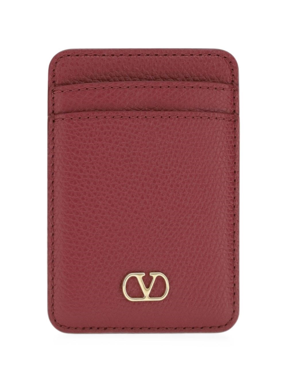 Valentino Garavani Vlogo Signature Leather Card Case