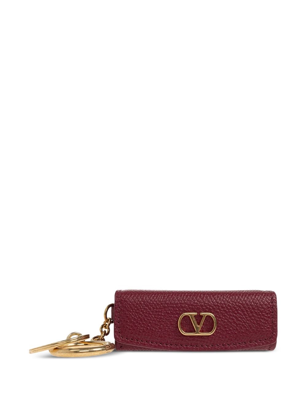 Valentino Garavani Vlogo Signature Leather Lipstick Keychain