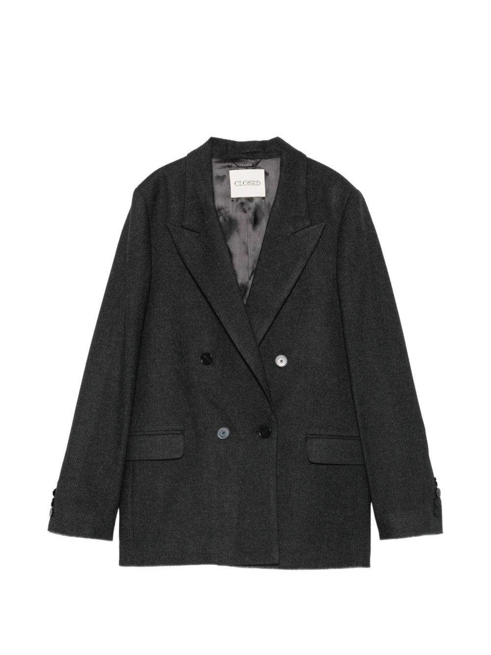 Closed Double-Breasted Blazer Jacket