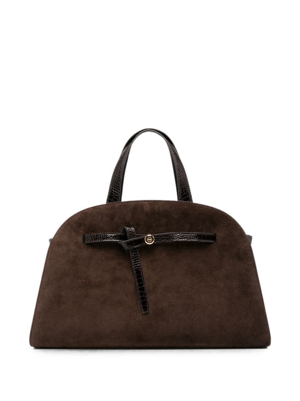Tory Burch Romy Suede Leather Boston Bag
