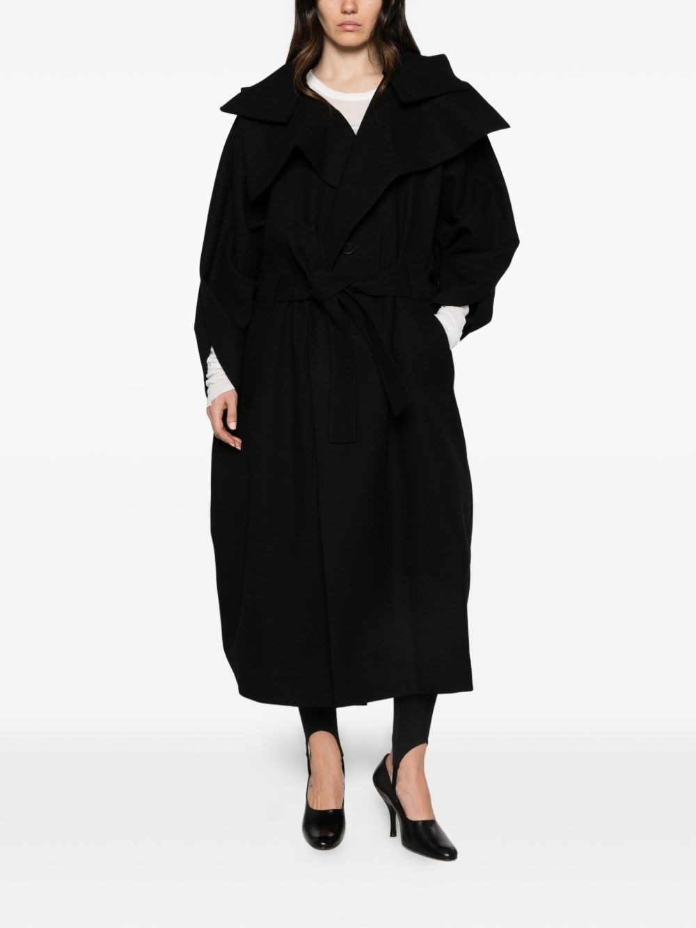 Issey Miyake Wool Long Coat Issey Miyake