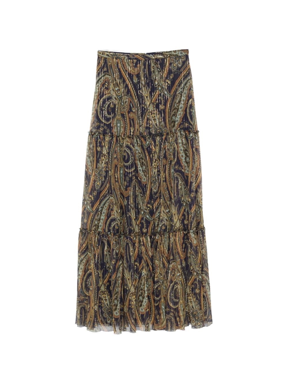 Printed Silk Long Skirt