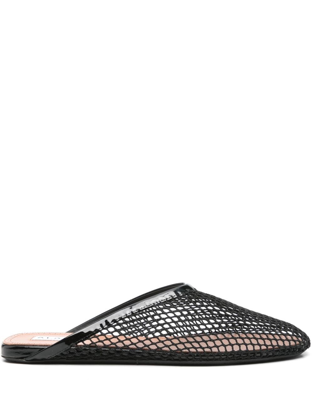 Alaïa Fishnet Slippers In Black