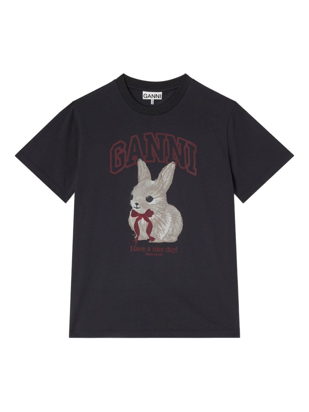 GANNI Rabbit Organic Cotton T-Shirt　GANNI ラビット オーガニックコットン Tシャツ GANNI