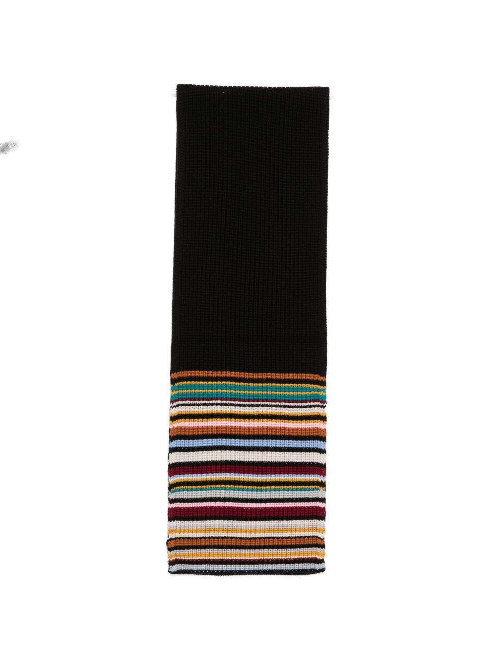 Paul Smith Signature Stripe Wool Scarf - Female - Winter Scarves - Black - One Size - Accessories - Image 2