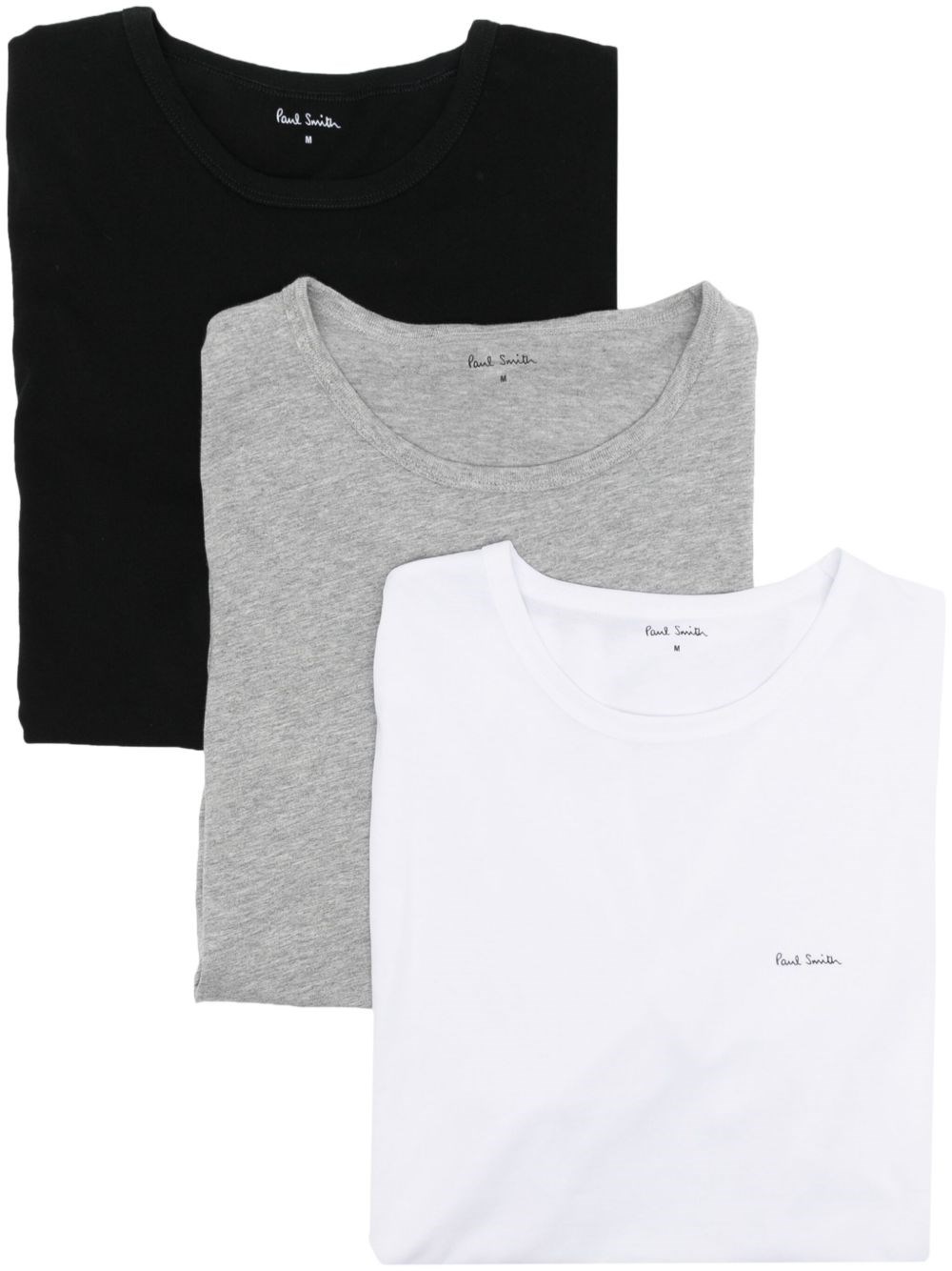 Paul Smith Mixed Colour Organic Cotton Logo Lounge T-Shirts Three Pack