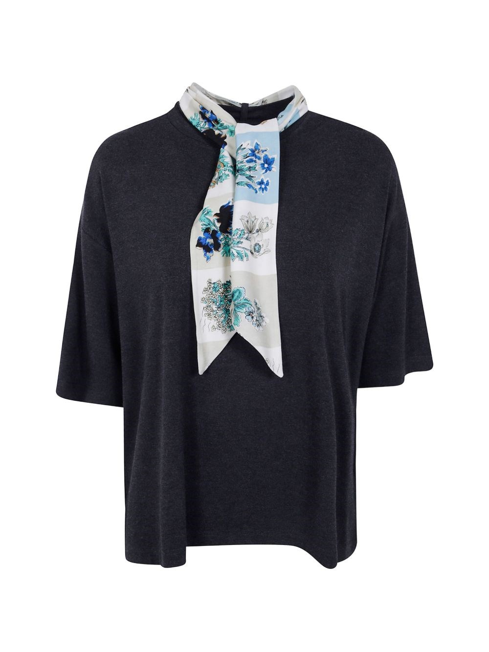 Scarfed Cotton T-Shirt