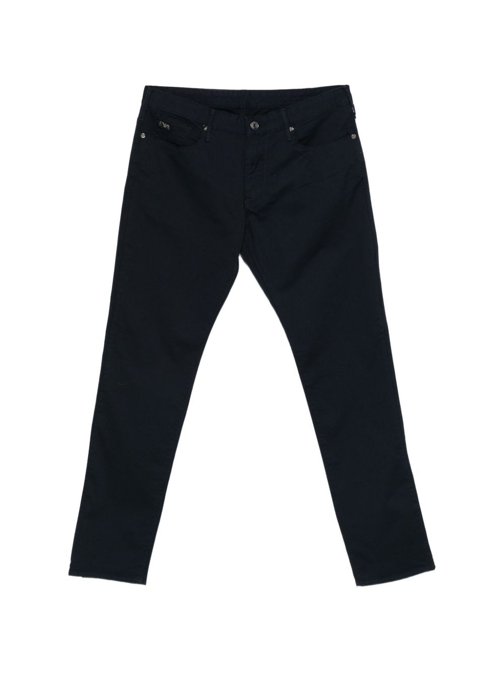 Emporio Armani Men's Navy Blue J06 Stretch-Fabric Slim-Fit Trousers - Image 3