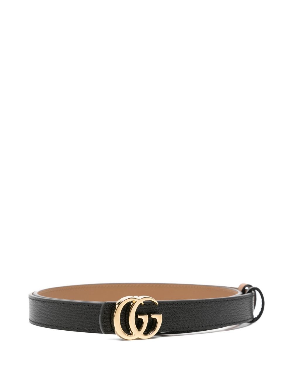 Wendegürtel GG Marmont aus Leder in Schwarz/Beige