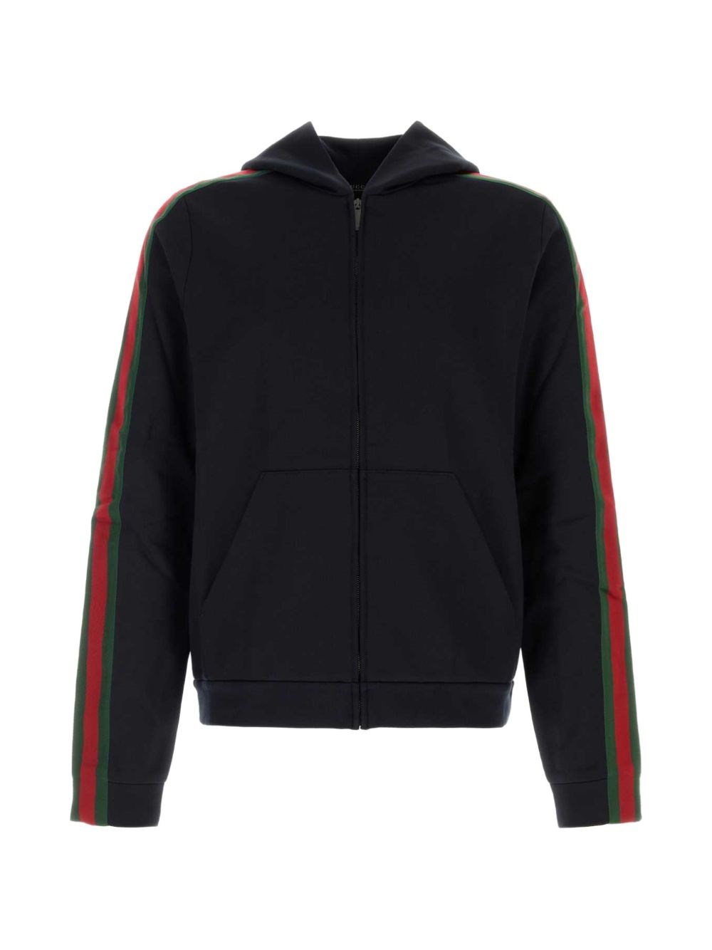 Gucci Felpa Con Cappuccio In Cotone E Seta Con Dettagli Web