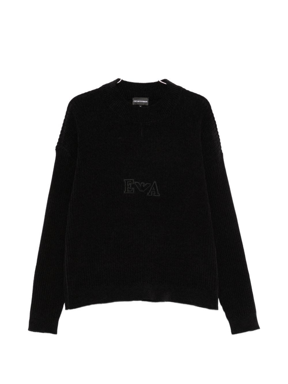Emporio Armani Ribbed Turtleneck Sweater — Black